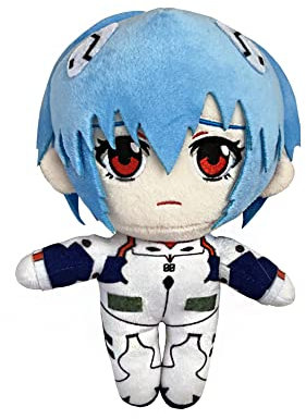 Jiumaocleu Ayanami Rei Plüschfigur – 20 cm kurze Frisur, blaue Ayanami-Rei-Figur, Puppe, weiche gefüllte Plüschpuppe, Wurfkissen, Spielzeug, Sofa, Schlafzimmer, Dekoration für Jungen und Mädchen