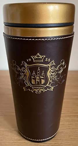 Disney Parks Disneyland Mickey and Minnie Mouse Leather Effect Travel Mug