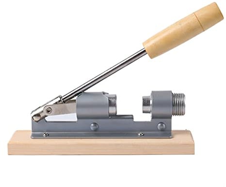 Nussknacker, Walnussknacker mit Desktop Holzsockel und Griff, Größenverstellbar Nussknacker Zangenöffner für Nüsse, Pekannüsse, Haselnüsse, Mandeln, Walnüsse
