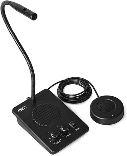 CHROX Système D'interphone De Fenêtre À Double Voie, Haut-Parleur en Verre De Fenêtre Anti-Interférence, Interphone Vocal, pour Magasin, Bureau, Hôpital, Société De Valeurs Mobilières, Restaurant