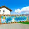 DPKOW Azul Mi Bautizo Pancarta Decoraciones Bautismo Pancarta de Fondo de Tela Larga para la Decoración de Fiesta de Bautizo de Bebé Niño Decoración de Fiesta Cumpleaños Bienvenida Comunión, 270*40 cm