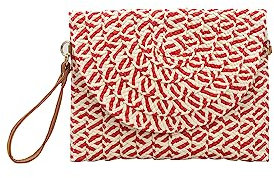 CORIOS Straw Shoulder Bag for Women Summer Beach Bag Handwoven Rattan Purse Bohemian Tote Bag Envelope Clutch Wallet Crossbody Bag with Metal Buckle Retro Handbag for Vacation Beach Travel Red