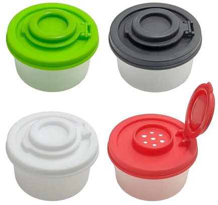 4 Pieces of Small Spice Bottles, Small Salt and Pepper Shakers, Pepper Shakers with Lids, You Can Carry The Spice Bottles with You, Transparent Spice Bottles, Suitable for Traveling and Camping