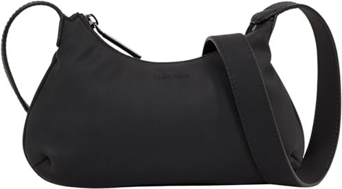 Calvin Klein Donna Borsa a Tracolla Crossbody Piccola con Zip, Nero (Ck Black), Taglia Unica