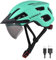 Lixada Fahrradhelm mit Licht Fahrradhelm 54-62cm Spezial Damen Herren Kinder Fahrradhelm mit Visier Klappbar Und Rücklicht für Damen Und Herren-Stadthelm