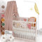 lilimaus Betthimmel Babybett [in 12 Farben] Himmel Babybett aus 100% Baumwolle Musselin - Betthimmel Mädchen & Jungen - Himmelbett Vorhänge als Kinderzimmer & Babyzimmer Deko - Baby Bett Vorhang