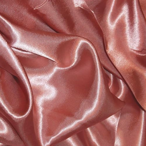 CRAFT Queen LTD Tissu en satin de 152,4 cm de large – Toucher soyeux luxueux, parfait pour la couture, doublure et drapés, disponible en rouge, blanc, or, rose et plus encore, vendu au mètre (rose