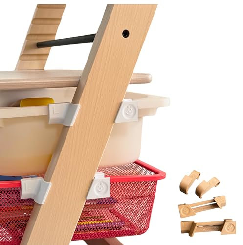 [ TEST SEHR GUT, NOTE 1.1 *] EmSoLi Adapter Braun+ 2x Haken für Ikea Trofast Box Korb Drahtkorb, kompatibel mit Stokke Tripp Trapp Baby Hochstuhl, Hochstühle Kinderstuhl Zubehör, Kinder Hoch Stuhl