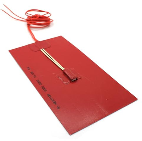 DOJA Barcelona | Silikon Heizelement | 200W | 116x210mm | Silikon-Heizmatte | Silikon-Heizkissen | Heizelement aus Silikon mit Thermostat | Silikon Heizteppich für den industriellen und häuslichen