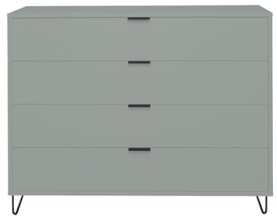 möbelando Schubkastenkommode >Bonnie< in Pine Green matt Lack - 119x101x45cm (BxHxT)