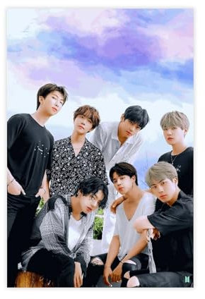MOHTOY K-Pop BTS Poster 27, Leinwand-Poster, Schlafzimmer-Dekor, Sportlandschaft, Büro, Raumdekoration, Geschenk, ungerahmt, 30 x 45 cm