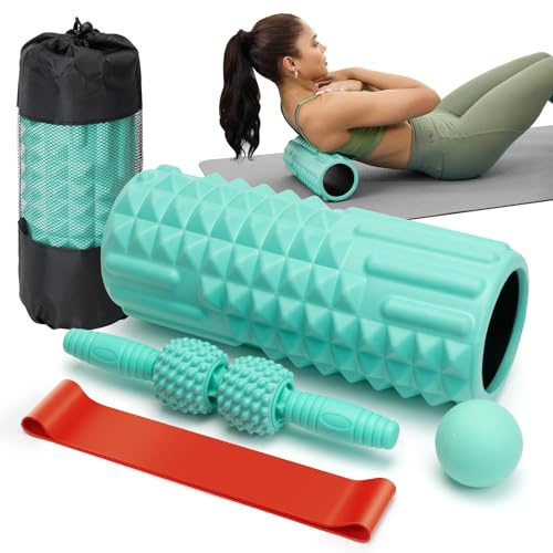 LTHTRADE 5 in 1 Foam Roller Set for Muscle Recovery & Deep Tissue Massage