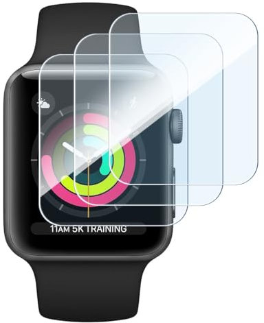 KARYLAX - (3 Pièces Protection d'écran en Verre Trempé Dureté 9H, Anti-Rayures, Protecteur compatible pour Apple Watch 38mm (Serie 3/2/1)