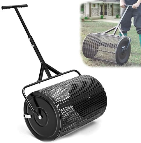 MFYDPP Rasen- Und Gartenstreuer, 24-Zoll-kompoststreuer, Streuer Für Top-Dressing-kompost, Dünger, Mulch Und Erde(Size:32cm)
