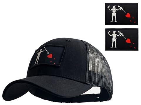 YUSENGMOO Männer und Frauen Seal Team Taktische Baseballkappe Snapback Stretchable Hut Laufen/Fischen schwarz+2 Patch (5,L)
