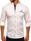 BOLF Homme Chemise a Manches Longues Decontractee Chemisier Elegante Affaires Fete Choix de Couleur Classique Basic Slim Fit Casual Style 19618 Rose(Clair) L [2B2]