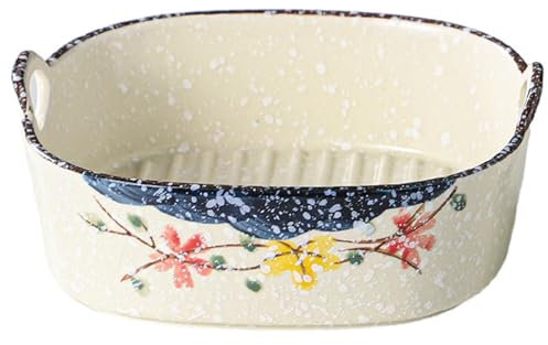 Auflaufform klein,Auflaufform Keramik,Backform Ofenform Mit Keramikgriffen,Kleiner Ofen für Lasagne,Tiramisu,Backform (Style B)