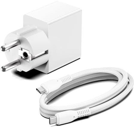 KFD 65W Ladegerät USB C Netzteil, Schnellladegerät PD Charger 65W kompatibel mit LG Gram 14 15 16 17 Laptop GaN-Technologie, weiß