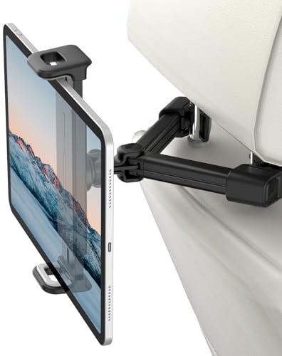 FINTIE Support Tablette Voiture pour Appuie-tête (6-19 cm), Montage Facile, Rotation à 360°, Porte Tablette Voiture pour 6” - 13” iPad/Samsung Galaxy Tab/Kindle/Fire HD/Téléphones