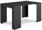 Table console de salle à manger extensible de style moderne pour 6 dîners - Table pliante noire de 140 cm de long