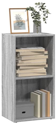 Myheimly Bücherregal Standregal Aktenregal Wandregal Raumteiler Regal Raumtrenner Büroregal Mehrzweckregal Grau Sonoma 40x30x77 cm Holzwerkstoff