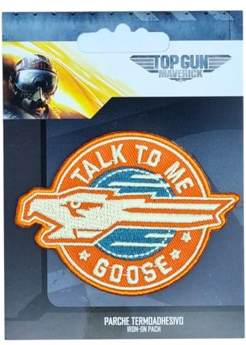 Comercial Mercera Iron-on Patch for Fabrics, Top Gun, Goose, Original, Iron-On Patch Ideal for Hats, Jackets, T-shirts or School Backpacks, 100% Polyester