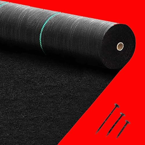 HynJGih Gartenvliese Geotextil-Unkrautschutzstoff, Garten-Landschaftsbau-Stoff, PP-gewebter Garten-Bodendecker(0.9x76m/3x250ft)