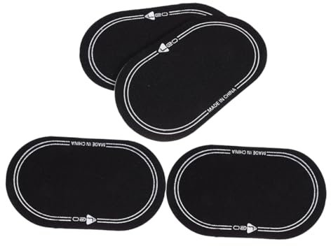 Parliky 4stücke Schwarze Doppelpedal-patch-sticker Für Bassdrum Selbstklebende Schutzaufkleber Für Trommelfelle Langlebiger Drumhead-schutz Einsetzbar