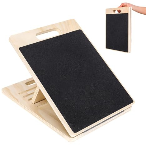 Mobility Slant Board,40x30x4cm Rutschfestes Portable Schrägbrett | Einstellbarem Balance Board Holz, für Übung Körper Gleichgewicht, Strecken Beinmuskel, Wackelbrett Physiotherapie