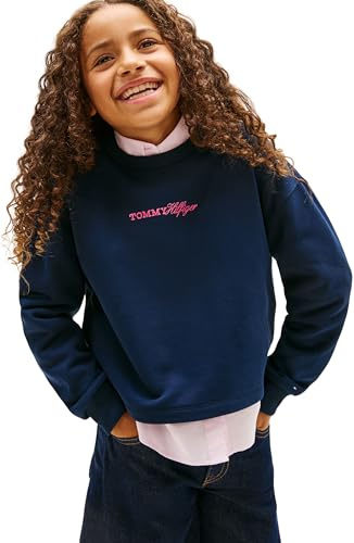 Tommy Hilfiger Mädchen Glitter Tommy Crew Kg0kg09128 Sweatshirts (1er Pack)