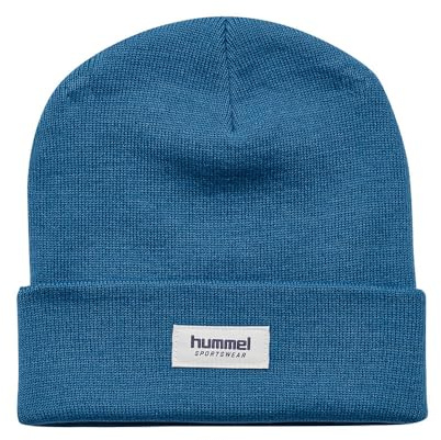 hummel Knit Beanie Kids blau, One Size Kinder