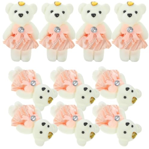 HEMOTON 10 Stück Plüschbären Puppen Kleine Kuscheltiere aus Weichem Stoff Niedliche Dekoration für Sofa und Bett Geschenk und Foto Requisite