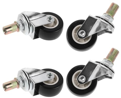 4 Stück Heizrollen für Ölradiatoren, Metall, Silber, 4, 1x3, 1x0, 2 Zoll