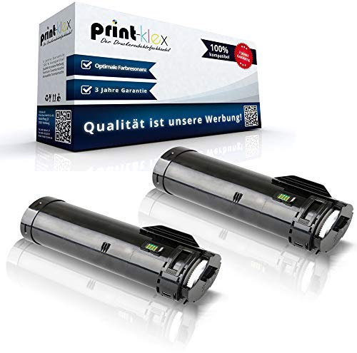 2X Print-Klex Tonerkartuschen kompatibel für Xerox WorkCentre 3615 DN WorkCentre 3615 DNM 106R02720 Doppelpack Black Schwarz - Office Print Serie