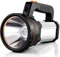 Rechargeable Torch Light 6000 Lumens 6600mAh LED Flashlight Super Bright Powerful Heavy Duty Led Torch Lantern Waterproof Hand held Spotlight-Has Side Lights(Silver)