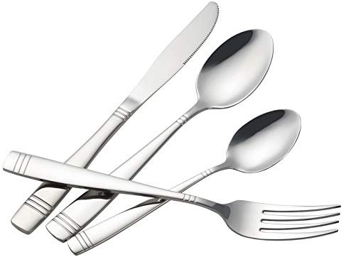 Leendines Dinner Cutlery Sets 48 Piece, Stainless Steel Cutlery for 12 Person