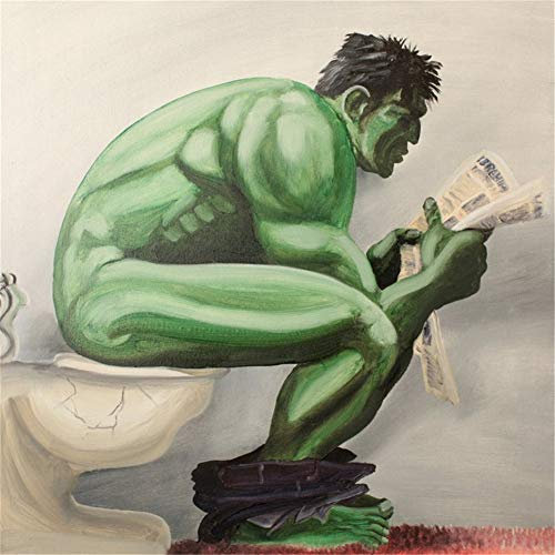 5D DIY Diamant Malerei Kits Voll Bohren Hulk Toilette Erwachsene Kinder Kristall Strass Mosaik Diamond Painting Art Kreuzstich Stickerei Craft Wohnzimmer Schlafzimmer Wanddekor 90x90cm