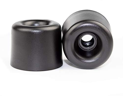 Enkotrade 2 Stück Türstopper Ø 30mm, zum Festschrauben, aus Kunststoff, Türpuffer Türanschlag oder als Möbelfuß verwendbar