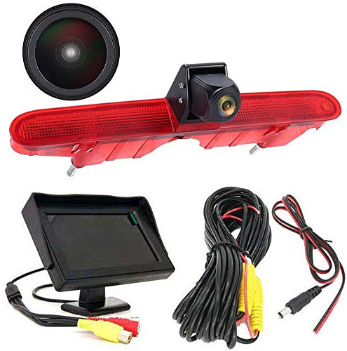 HD Bremsleuchte Rückfahrkamera Einparkkamera Einparkhilfen Mit winkelverstellbar Kompatibel mit Toyota Proace Verso Kasten/Citroen Berlingo B9 Mk2 MK3/Opel Combo/X19 K9/Peugeot Partner Tepee/Rifter