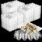 SINJEUN 150 Stück 12 Gitter Klar Wachteleier Karton Mini Kunststoff Wachteleier Aufbewahrung Halter mit Deckel Stapelbare Wachteleier Bulk Carton Tabletts für Fasan Taubeneier