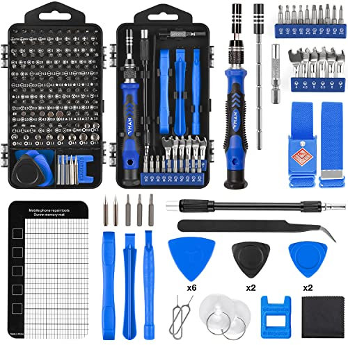VMAN 145 in 1 Feinmechaniker Werkzeug Set, Feinmechaniker Schraubendreher Set, Handy Reparatur Werkzeug Set mit 10 Schraubenausdreher Bits für PC Computer iPhone Laptop Tablet PS5 Xbox Kamera Brillen