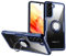 SORAKA Cover Trasparente per Samsung Galaxy S21 FE 5G con Supporto anello,Cover Acrilico trasparente Custodia Samsung Galaxy S21 FE 5G con piastra metallica per Supporto Auto Smartphone Magnetico