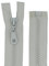 Cerniera lampo in plastica grossa 5 mm, divisibile (55 cm, grigio chiaro)