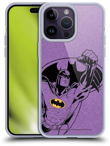 Head Case Designs Licenza Ufficiale Batman DC Comics Porpora Logos Custodia in Gel [Protezione di Grado Militare] Compatibile con Apple iPhone 14 PRO Max E Compatibile con MagSafe