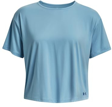 Under Armour Women's Motion Short Sleeve T Shirt, (490) Blizzard / / Varsity Blue, XL