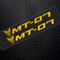 Vinyl Reflektierende MT 07 Aufkleber Rad Tank Aufkleber Für Yamaha MT07 Set Kit Logo Emblem Schmücken (Color : Brushed Gold)