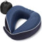 HOMIEE Nackenkissen Flugzeug Auto Reisekissen Nackenhörnchen Memory Foam Reise Neck Pillow Travel Comfy Ergonomisches Nackenstützkissen Orthopädisches Kissen Kopfkissen Erwachsene (Neu Blau)