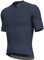Lo.gas Radtrikot Herren Kurzarm, Rennrad Trikot Durchgehender Reißverschluss mit 3 Taschen, Grau Blau, XL