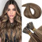 Benehair I Tip Hair Extensions, 100% Real Remy Human Hair Extensions, 16 Inches Stick Tip Keratin Hair Extension 1g/s, 50g/Pack Human Hair Extension for Thinning Hair Medium Brown Mix Dark Blonde
