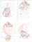 Canssape Rosa Elefant Kinderzimmer Wanddeko Set von 4 Baby Mädchen Zimmer Dekor Elefant Wandkunst Goodnight On A Hot Air Balloon |Dream big little one|(30,5 x 40,6 cm) (ungerahmt)